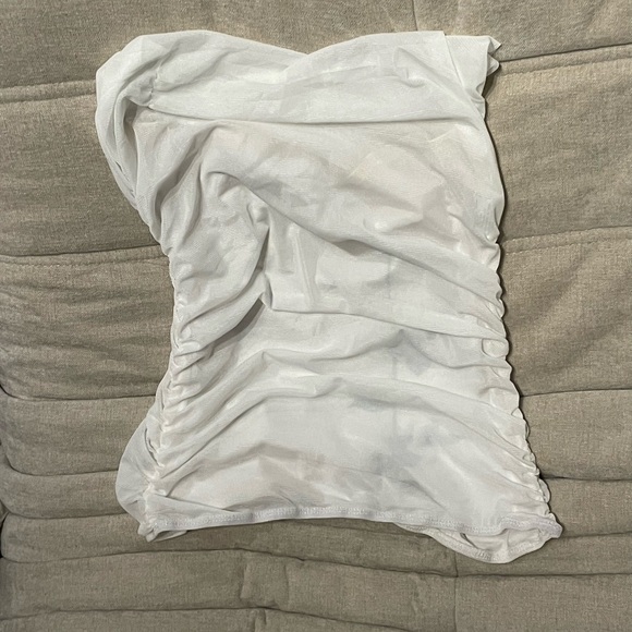 White Sheer Tube Top - Picture 2 of 5